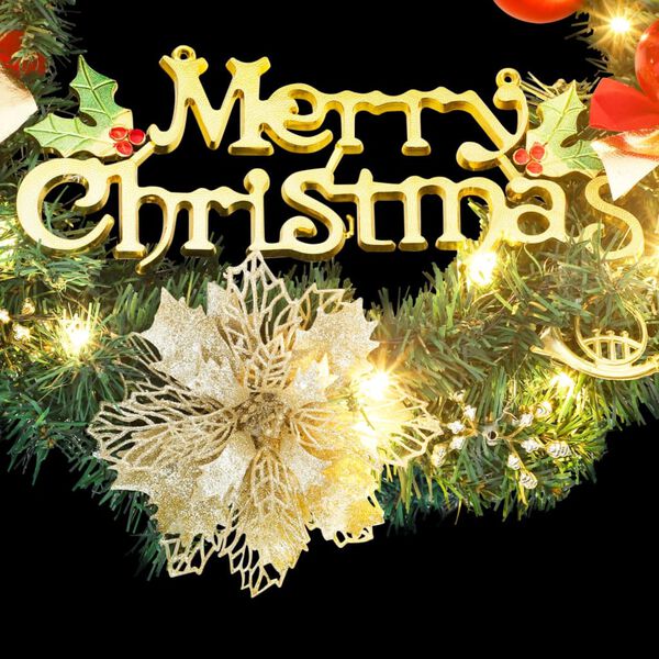 vidaXL Kalėdinis vainikas su 35 LED lemputėmis, žalios spalvos, 60cm