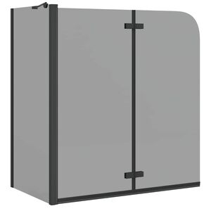 vidaXL Du&scaron;o kabineto uždanga Juoda 120 x 68 x 130 cm