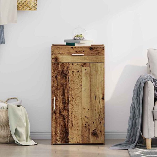 vidaXL Kabalas su stalčių Senas medis 50 x 42,5 x 93 cm