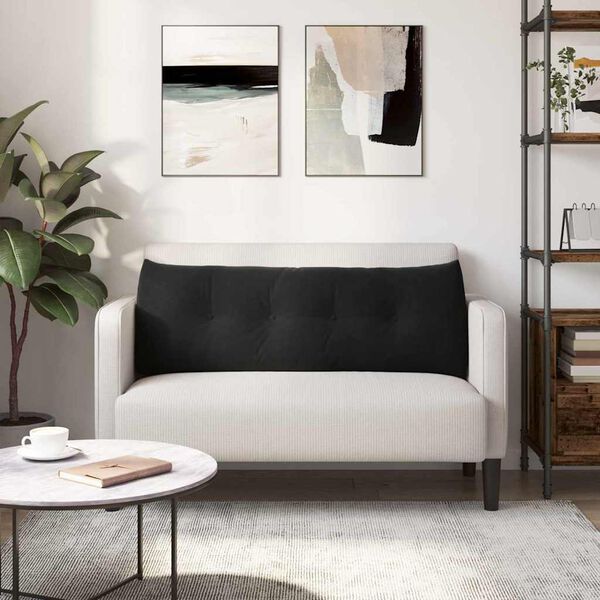 vidaXL Apsaugos Pagalvė Juoda 140 x 24 x 50 cm Aksomas