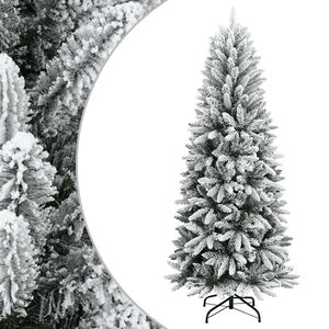 vidaXL Dirbtinė Kalėdų eglutė su sniegu, 120cm, PVC ir PE