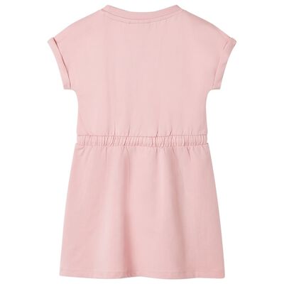 Vaikiška suknelė su sutraukiama juostele, šviesiai rožinė, 92 dydžio