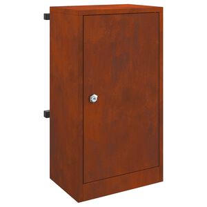 vidaXL mailbox su saugykla su durimis Rūdijanti 30 x 20 x 55 cm