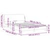 vidaXL Lovos rėmas, Dover, tamsiai rudas, 140x200cm, audinys