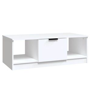 vidaXL Kavos staliukas, baltos spalvos, 102x50x36cm, apdirbta mediena