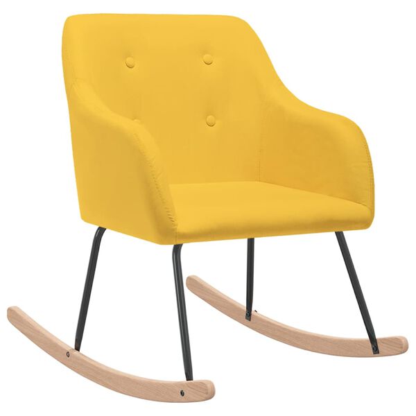 vidaXL Supama kėdė, geltonos spalvos, audinys