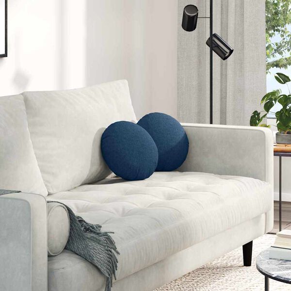 vidaXL Sėdynių pagalvėlės 2 pcs Mėlyna &Oslash;30 x 13 cm audinys