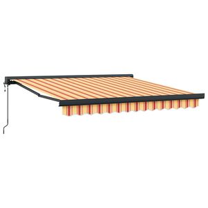 vidaXL I&scaron;traukiama markizė, geltona/balta, 3x2,5m, audinys/aliuminis