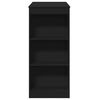 vidaXL Baro stalas su lentynomis, juodas, 95x47x103,5cm, mediena
