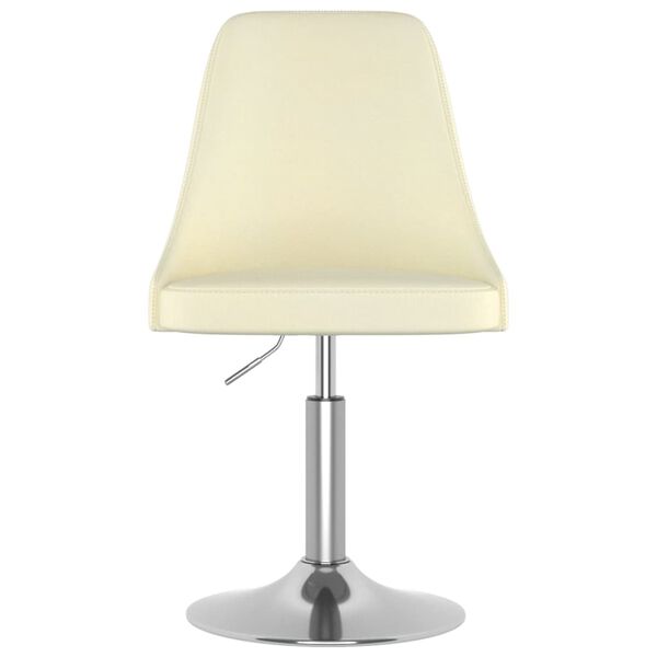 vidaXL Baro taburetė, kreminės spalvos, audinys