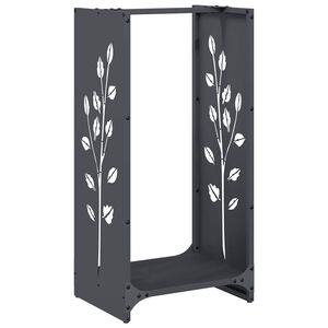 vidaXL Stovas malkoms, 40x30x80 cm, &scaron;altai valcuotas plienas