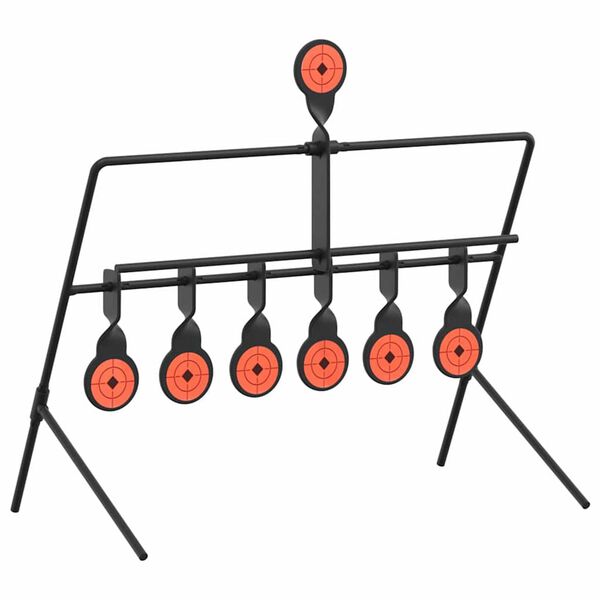 vidaXL Reguliuojamas taikinys Juoda 38 x 20,5 x 33 cm Plienas