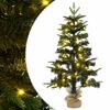 vidaXL Mini Kalėdų medis 60 cm 25 LED &Scaron;ilta balta PVC ir PE Žalia