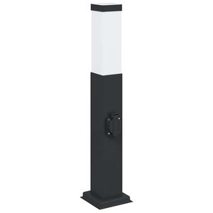 vidaXL &Scaron;viestuvas su stulpeliu, 50 cm, juodas, IP44