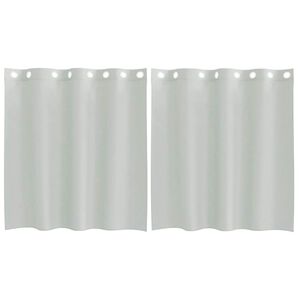 vidaXL Voile užuolaidos su įvorėmis, 2vnt., &scaron;viesiai pilkas, 140x140cm