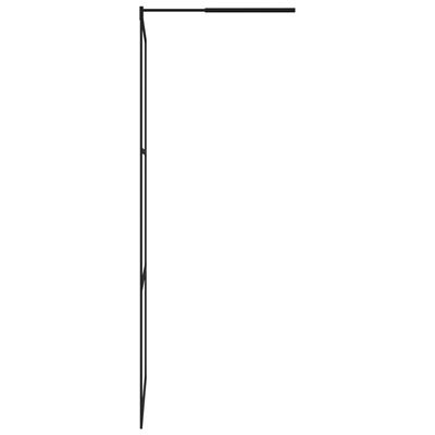 vidaXL Dušo sienelė su skaidriu ESG stiklu, juodos spalvos, 115x195cm