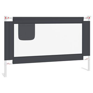 vidaXL Apsauginis turėklas vaiko lovai, pilkas, 120x25cm, audinys