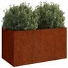 vidaXL Lovelis, 62x30x29cm, Corten plienas