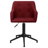 vidaXL Pasukama biuro kėdė, raudonojo vyno spalvos, audinys