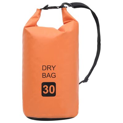 vidaXL Vandeniui atsparus krepšys, oranžinė spalva, 30 L talpa, PVC