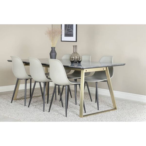 Venture Home Valgomojo kėdės Polar, 2vnt., pilkos ir juodos, plastikas