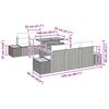 vidaXL Sodo Sofų Rinkinys su saugykla 7 pcs Smėlio Poli ratanas