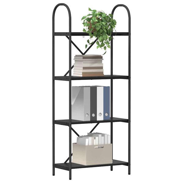 vidaXL Knygų lentyna Juodas ąžuolas 60 x 30 x 146 cm Apdirbta mediena