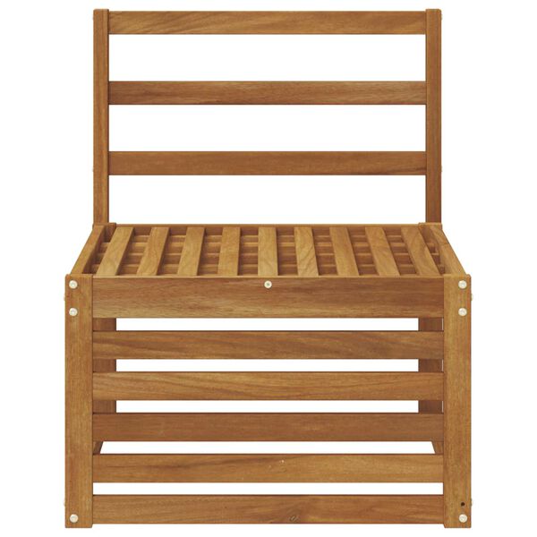 vidaXL Lauko Vidurinis Sofa Kietos akacijos mediena Natūrali