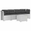 vidaXL 4 vietų sodo sofa su pagalvėmis pintinės i&scaron;vaizdos PP Balta
