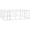 vidaXL Lauko voljeras &scaron;unims, galvanizuotas plienas, 24,2m&sup2;