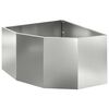vidaXL Kampinė Vazonas Sidabrinė 60 x 60 x 35 cm Galvanizuotas plienas