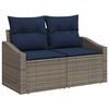 vidaXL Sodo sofa Pilka 123 x 62 x 69cm poliratanas