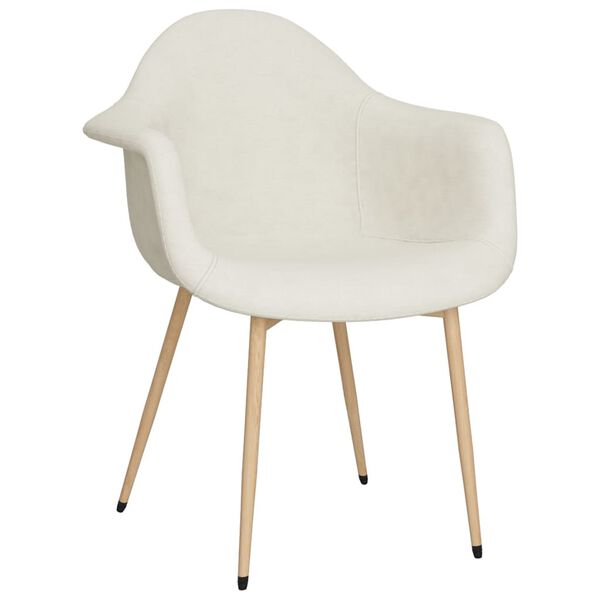 vidaXL Valgomojo kėdė, kreminės spalvos, audinys