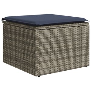 vidaXL Sodo kėdė su pagalve Pilka 55 x 55 x 37 cm poliratanas