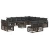 vidaXL Sodo Sofų Rinkinys 14 pcs Pilka poliratanas