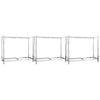 vidaXL Stovai padangoms, 3vnt., sidabriniai, 110x40x110cm, plienas