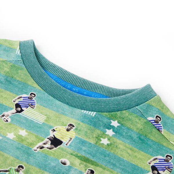 Vaikiškas sportinis megztinis, žalios spalvos mišinys, 128 dydžio