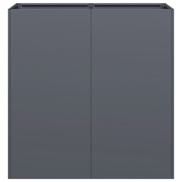 vidaXL Lovelis, antracito, 80x40x80cm, &scaron;altai valcuotas plienas