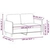vidaXL Dvivietė sofa, kreminės spalvos, 120cm, aksomas