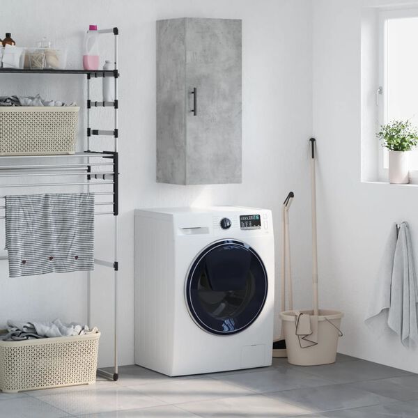 vidaXL Prie sienos montuojama spintelė, betono pilka, 34,5x34x90cm