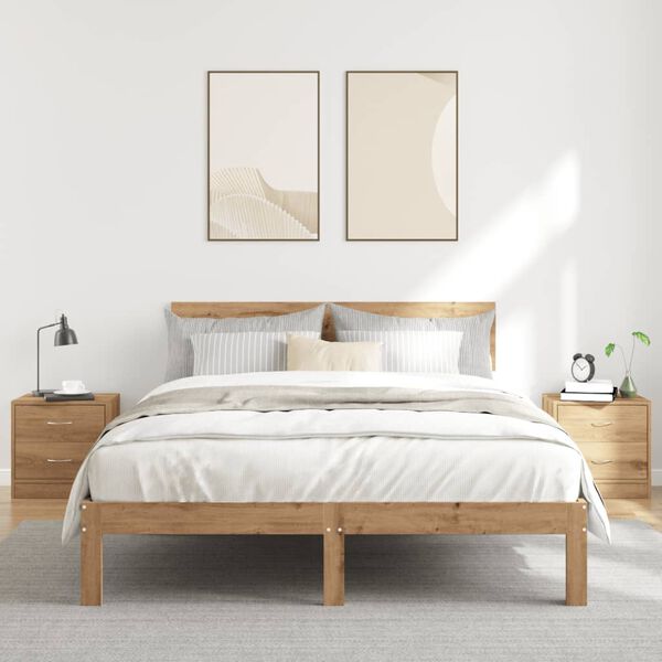 vidaXL Naktinės spintelės, 2vnt., artisano ąžuolo, 40x30x40cm, mediena