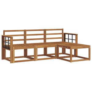 vidaXL Lauko sofos komplektas 4 pcs Natūrali
