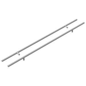 vidaXL Spintelės rankena 2 pcs Sidabro 700 mm Nerūdijantis Plienas