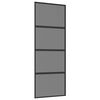 vidaXL Slankios durys 76 x 205 cm Grūdintas stiklas ir aliuminis