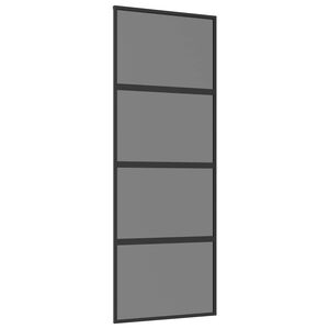 vidaXL Slankios durys 76 x 205 cm Grūdintas stiklas ir aliuminis