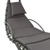 vidaXL Supama sodo kėdė, pilkos spalvos, 190x90x200cm, audinys
