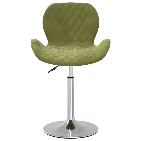 vidaXL Pasukamos valgomojo kėdės, 4vnt., &scaron;viesiai žalios, aksomas