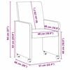 vidaXL Valgomojo Kėdės su Ratukais 2 pcs Pilka 57 x 66 x 94 cm