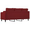 vidaXL Trivietė sofa, raudonojo vyno spalvos, 180cm, audinys