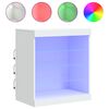 vidaXL &Scaron;oninė spintelė su LED lemputėmis, baltos spalvos, 60,5x37x67cm